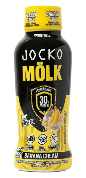 Jocko Fuel 29090 Banana Cream Protein Shake 12oz 12Pack