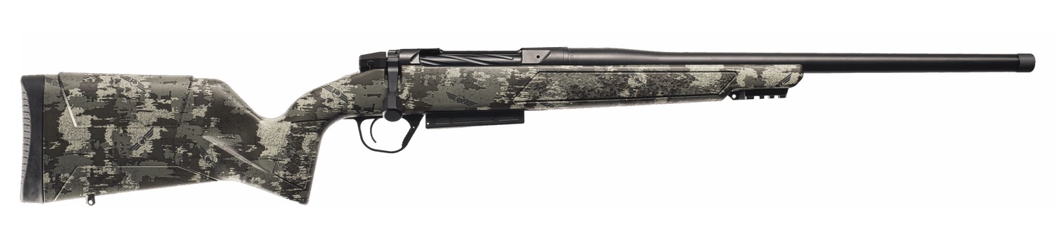 Christensen Arms 801-15041-01 Evoke Hunter 30-06 Springfield 4+1 22" Black Cerakote Threaded Barrel, Receiver & Forend w/Picatinny Rail, Brush Camo Fixed Synthetic Stock