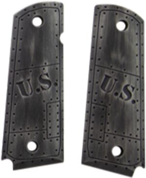 Hogue Govt. Model Aluminum - 1911 U.S. Green Distressed Grip