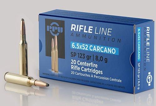 PPU Rifle Ammunition 6.5x52mm Carcano 123 gr SP 2690 fps - 20/ct