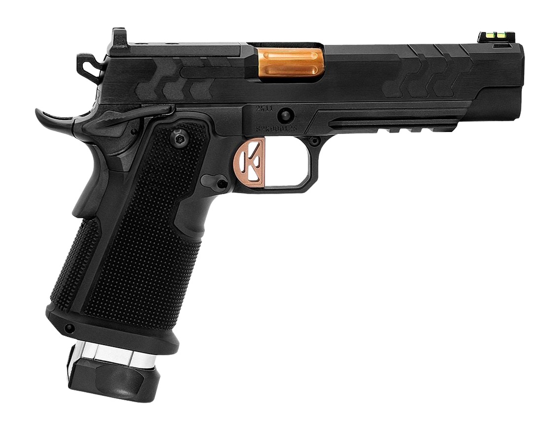 Kimber Mfg, Inc 3500056 2K11 9mm Luger 10+1 Lightening Cut/Optic Ready/Serrated Slide, Stainless Steel Frame w/Beavertail & Picatinny Rail