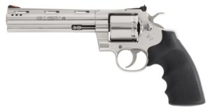 Colt Mfg GRIZZLYSP6RTS Grizzly  357 Mag 6 Shot 6" Stainless Ported Vent Rib Barrel, Stainless Unfluted Cylinder, Stainless Stainless Steel Frame, Black Hogue Overmolded Grip, Exposed Hammer