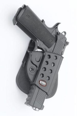 Fobus Evolution Series Paddle Holster For Springfield 1911 w/ Rail in Black Right Hand