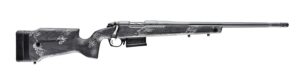 Bergara Rifles B14S7515 B-14 Crest 25 Creedmoor 5+1 20" Sniper Gray Cerakote Fluted Threaded Barrel & Steel Drilled & Tapped Receiver, Fixed Carbon Fiber w/Black & Gray Sponge Accents Stock, Right Han