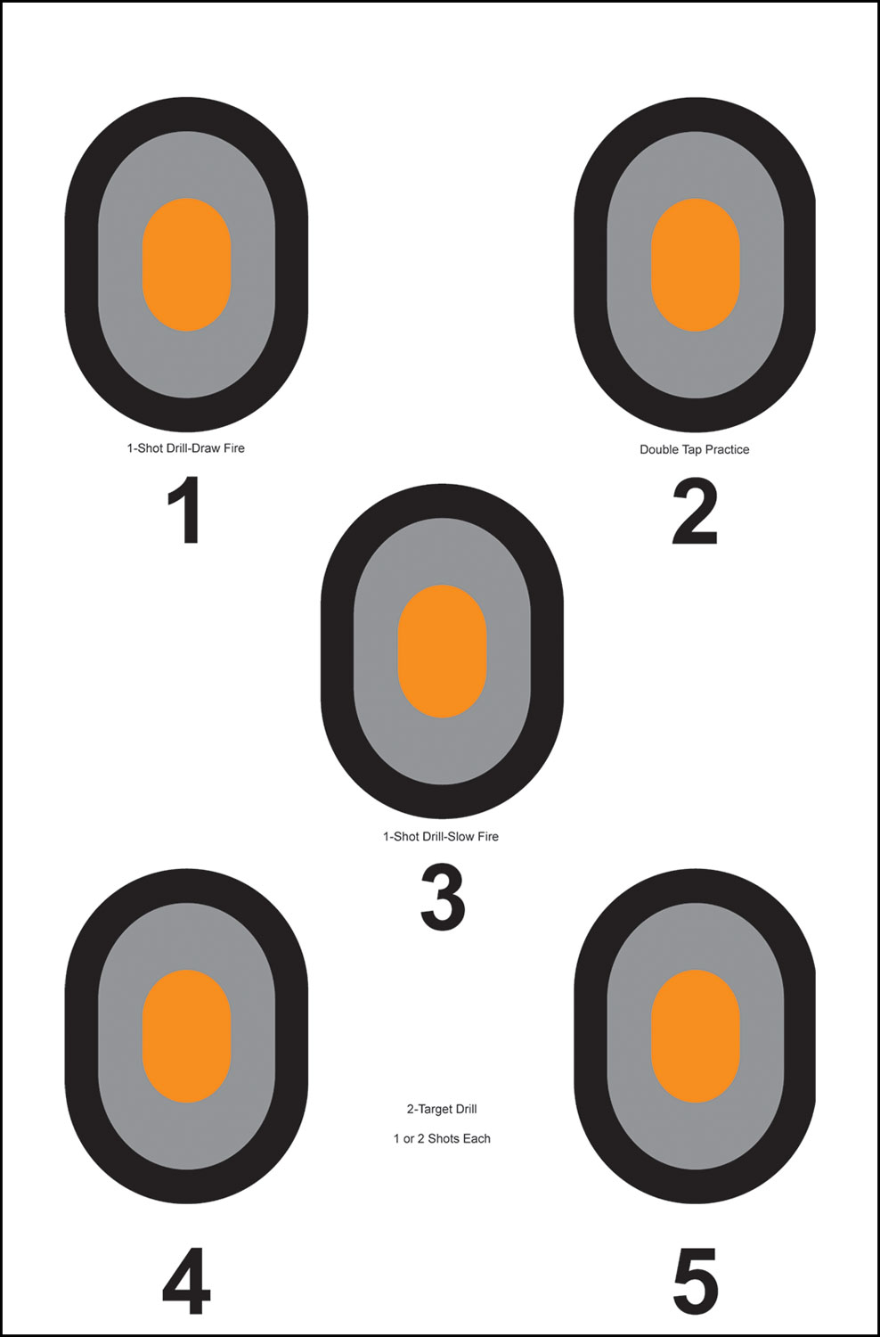 Action Target 530OC100 Bullseye Bullseye Paper 23" x 35" Multi-Color 100 Per Box