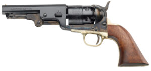 Pietta PF51CH44512 1851 Navy Yank Sheriff 44 Cal 6 Shot 4.88" Blued Octagonal Steel Barrel & Cylinder, Color Case Hardened Frame, Walnut Grip