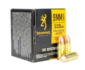 Browning Ammo B1918000939mm Luger 115gr Full Metal Jacket 50 Per Box/20 Case