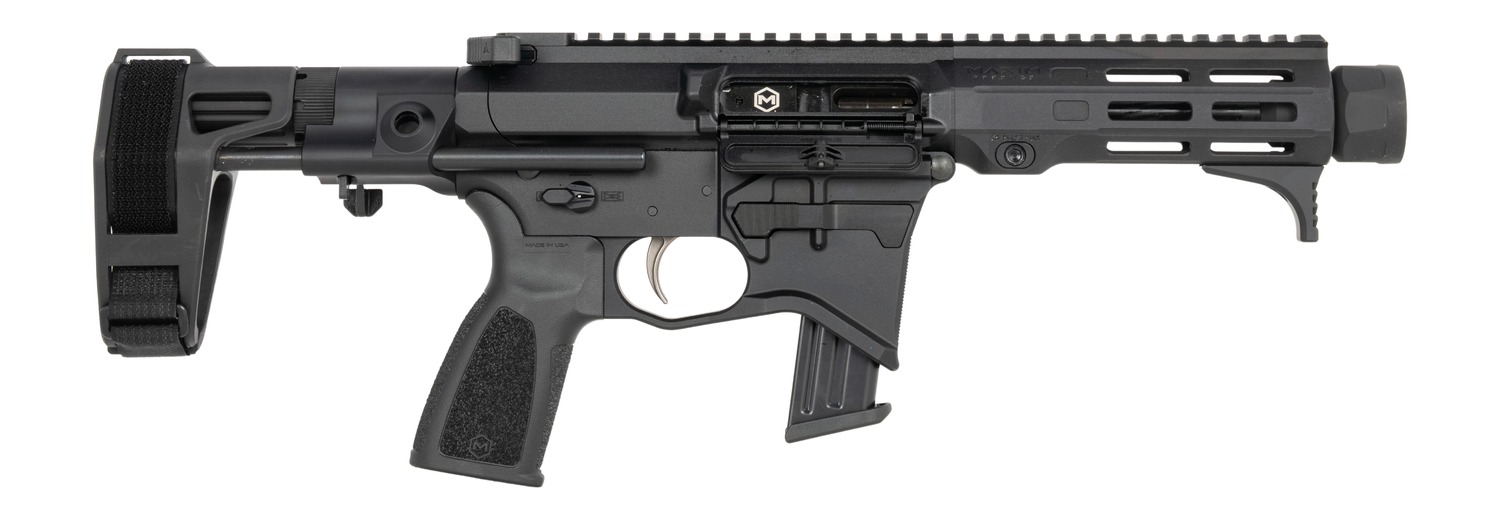 Maxim Defense MD9 905 CQB 9mm Luger 5.50" Black Nitride Threaded Barrel, Black Anodized Aluminum Receiver w/Picatinny Rail, M-Rax/M-Slot Handguard, Black Polymer Maxim CQB Brace, Black Polymer Grip