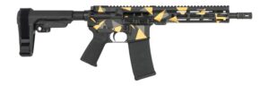 Shark Coast Tactical SCC07176GEO-P Geodesic  5.56 NATO 30+1 10.50" Black Nitride Threaded Barrel, Aluminum Receiver w/Picatinny Rail, M-LOK Handguard, Polymer SB Tactical SBA3 Brace, Polymer Grip