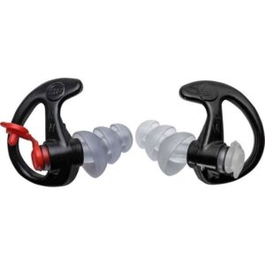 SUREFIRE TRIPLE-FLANGE FILTERED EARPLUGS MED 25 PAIR BLACK