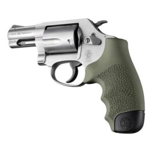 Hogue Overmolded Rubber Full Size Monogrip S&W Round Butt J-Frame Revolvers OD Green
