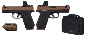 RUGER RXM 9MM PISTOL 4" TACPAC BLACK/TAN, OSIGHT OPTIC, DRAGO BAG, 2-15RD MAGS