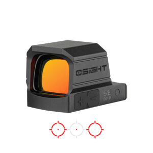 OSIGHT SE DPP 2 MOA DOT + 32 MOA CIRCLE RED DOT SIGHT ENCLOSED BLACK, CR1620 SIDE LOAD