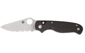 SPYDERCO BUTTONUP CF PS 3.27" BK/SLV
