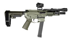 Shark Coast Tactical SCC05752GK9B Grassy Knoll Bundle 9mm Luger 30+1 5" Threaded Barrel, Aluminum Receiver w/Picatinny Rail, M-LOK Handguard, Polymer SB Tactical SBA3 Brace, Streamlight ProTac Rail Li