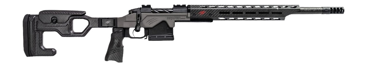 Fierce Firearms REPHT7PRC22TU Reaper H-Tac 2.0 7mm PRC 3+1 22" Carbon Fiber Match Grade Threaded Barrel, Tungsten Cerakote Receiver w/Picatinny Rail, M-LOK/ARCA Rail Handguard, Carbon Matrix Push Butt