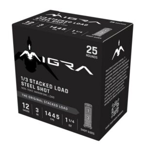 Migra Waterfowl Steel Stacked Load Shotshell 12ga 3" 1-1/4oz 1445 fps #1 & #3 25/ct